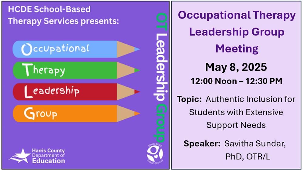 Last meeting of the school-based OT Leadership Group for this school year!